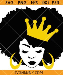 Afro queen black woman SVG, Afro SVG, Black Woman SVG, Afro Woman Svg, Black Queen Svg, Black Girl Magic Svg  