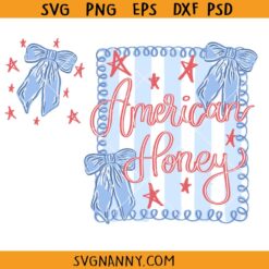 American Honey Flag Bows Coquette PNG