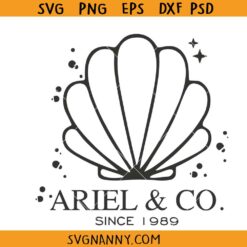 Ariel and Co Sea Shell SVG, Family vacation SVG, Little mermaid SVG PNG
