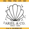 Ariel and Co Sea Shell SVG, Family vacation SVG, Little mermaid SVG PNG