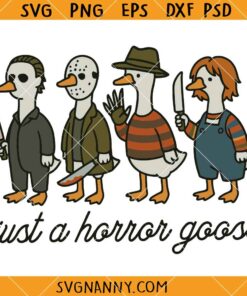 Just a Horror Goose SVG, Halloween Goose Svg, Halloween Silly Goose SVG
