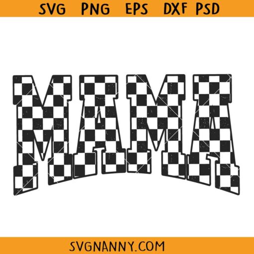 Mama Distressed Checkered SVG, Checkered Retro Mama Distressed Mom PNG, Distressed mama PNG SVG