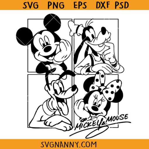 Mickey and Friends SVG, Mickey and Co est SVG, retro Mickey svg, Disney Mickey svg png