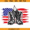 Military boots USA flag SVG, Combat boots SVG Us flag SVG, military svg, us veteran svg, soldier svg