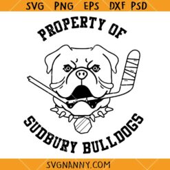 Property of Sundbury Bulldogs SVG, Hockey Dog SVG, Funny French Bulldog SVG