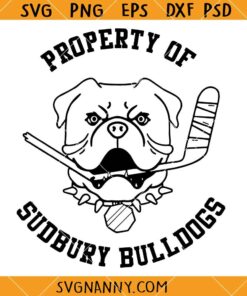 Property of Sundbury Bulldogs SVG, Hockey Dog SVG, Funny French Bulldog SVG
