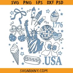 Retro America Coquette Png, 4th of July coquette SVG PNG, Statue of liberty PNG SVG, Independence Day svg