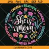 She is Mom Boho Floral png, Boho Floral mama svg, mom Definition Affirmation SVG PNG