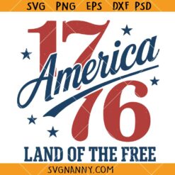 1776 America Land of the Free SVG, America Flag SVG, 4th July Shirt SVG 