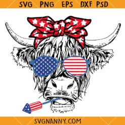 4th July Heifer SVG, Independence Day SVG, American  Heifer SVG,USA Flag SVG