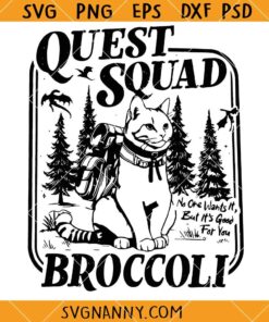 Onyx Storm Quest Squad Broccolii SVG, Broccoli Cat Svg, Quest Fantasy Squad SVG