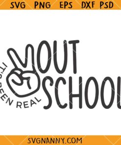 Peace Out School SVG, last day of school svg, end of school svg, graduation svg   