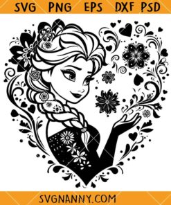 Princess Heart SVG, Princess Love Heart Svg, Princess Svg
