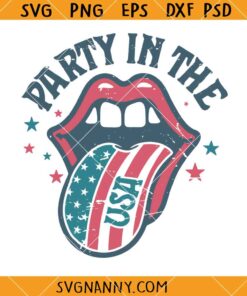 Retro Party in the USA SVG, American flag svg, Fourth of July svg  