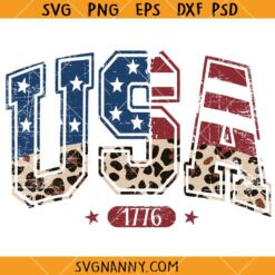 Retro USA Leopard Print SVG, America Svg, US Svg, American Svg, USA Shirt Svg