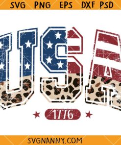Retro USA Leopard Print SVG, America Svg, US Svg, American Svg, USA Shirt Svg