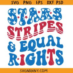 Stars stripes and equal rights png, Equal Rights 4th of July Png, Feminist Patriotic Png
