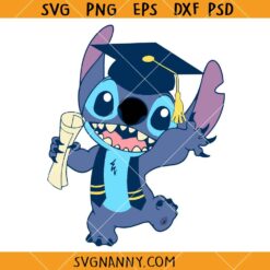 Stitch Graduation SVG, Stitch Graduation Cap Svg, Stitch Student Svg, Disney Graduate Svg
