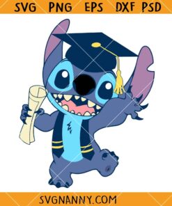 Stitch Graduation SVG, Stitch Graduation Cap Svg, Stitch Student Svg, Disney Graduate Svg