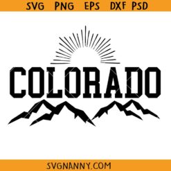 Colorado mountains SVG, Colorado outline SVG, Colorado day SVG, Colorado state SVG PNG