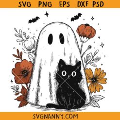 Cute Vintage Halloween Ghost SVG, retro  vintage ghost svg png, Halloween ghost svg files