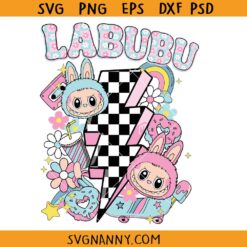 Labubu  Pink Cartoon Character SVG, Labubu Svg, The Monsters Svg, Cute Monsters Svg