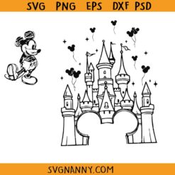Magical Castle Svg Png Dxf, Hogwarts Castle svg, Mickey princess Castle svg, Cinderella castle svg