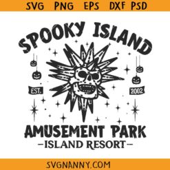 Spooky Island Amusement Park Svg, Retro Halloween Movie Svg Png, Island Scooby doo png