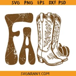 Western Fall Png, Fall cowboy boots svg, Western Autumn Svg, Country girl fall svg png