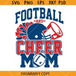 Football and cheer mom SVG, Cheer Mom Svg, Football Mom Svg, Cheer Mom Svg
