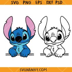 Stitch Monogram Svg, Stitch Svg, Stitch Shirt Svg, Stitch Peeking Svg