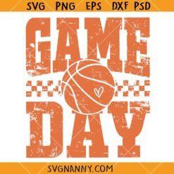 Basketball Gameday SVG, Grunge Retro Sports Design Svg, Basketball Vibes svg