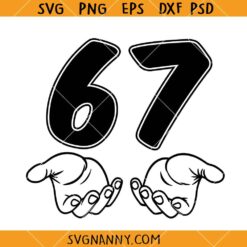 Six Seven Meme SVG, Funny Halloween Hands SVG, Spooky SVG