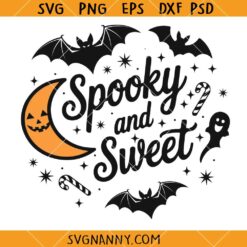 Spooky and Sweet SVG, Halloween Bats SVG, halloween Decor SVG, halloween SVG  