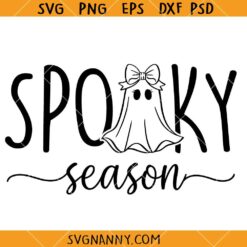 Spooky season ghost SVG, Ghost Halloween SVG, Cute Halloween SVG