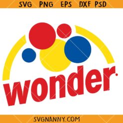Wonder Bread Retro Design SVG, Wonder Bread Logo SVG, Wonder Bread Sticker SVG