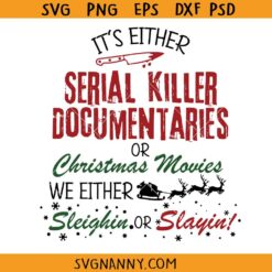 Christmas Crime Murder Shows SVG, Crime Documentaries PNG svg, Horror Christmas SVG PNG