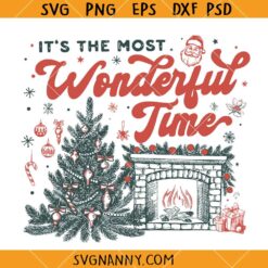 It's The Most Wonderful Time SVG, Christmas Decor SVG, Christmas Season SVG, Christmas SVG
