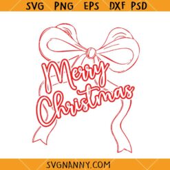 Merry Christmas Bow SVG, Christmas Coquette Svg, Christmas Shirt svg, Funny Christmas Svg, Christmas svg