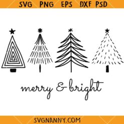 Minimalist Christmas trees SVG, Christmas Sign Svg, Christmas SVG, Happy Holidays SVG