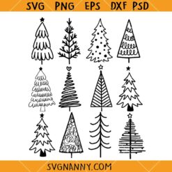 Christmas trees Bundle SVG, Christmas Decor SVG, Christmas Tree Clipart SVG, Christmas SVG