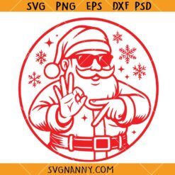 Santa Claus six seven SVG, Funny Santa Claus SVG, Christmas Sign SVG, 6 7 Christmas SVG