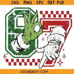 Six Seven Christmas SVG, Checkered Background SVG, Seven Meme Christmas SVG, 6 7 Six Seven SVG