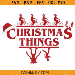 Christmas Things SVG, The Upside Down Christmas Design SVG,The Upside Down Inspired SVG, Merry Christmas SVG