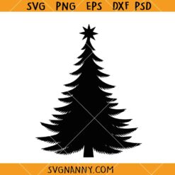 Christmas tree SVG, Christmas tree silhouette SVG, Christmas Sign SVG, Christmas Decor SVG