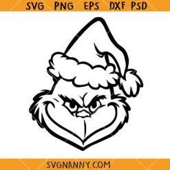 Grinch face SVG, Grinch Christmas SVG, Grinchmas SVG, Funny Christmas Svg, Christmas Svg
