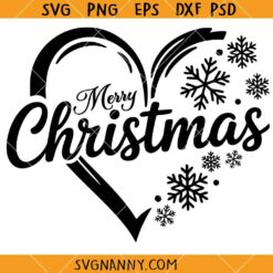 Heart Snowflake SVGG, Christmas Snowflake SVG, Christmas Vibes SVG, Christmas Shirt Svg