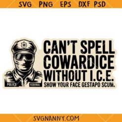 Can't spell cowardice without ice svg, Conservative Symbol SVG, Conservative Shirt SVG, Republican SVG