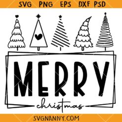 Christmas Vibes SVG, Merry Christmas SVG, Christmas Trees SVG, Christmas Decor SVG