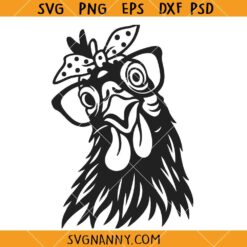 Farm hen with sunglasses SVG, Cool Chicken SVG, Chicken Wearing Sunglasses SVG, RoosterClipart SVG